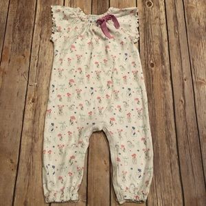 Feather baby floral vase romper